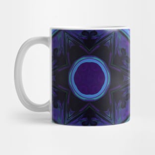 Mosaic Mandala Blue and Purple Mug